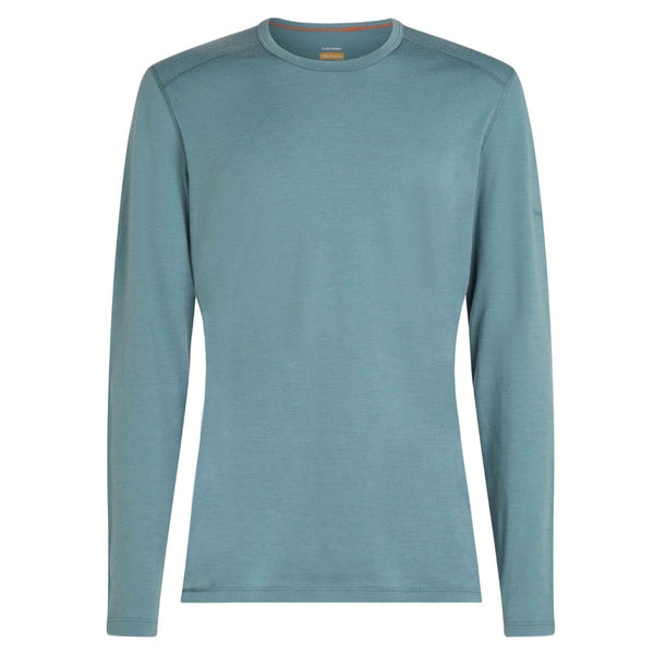 Icebreaker Men's Merino 200 Oasis Long Sleeve Crewe Thermal Top Blue