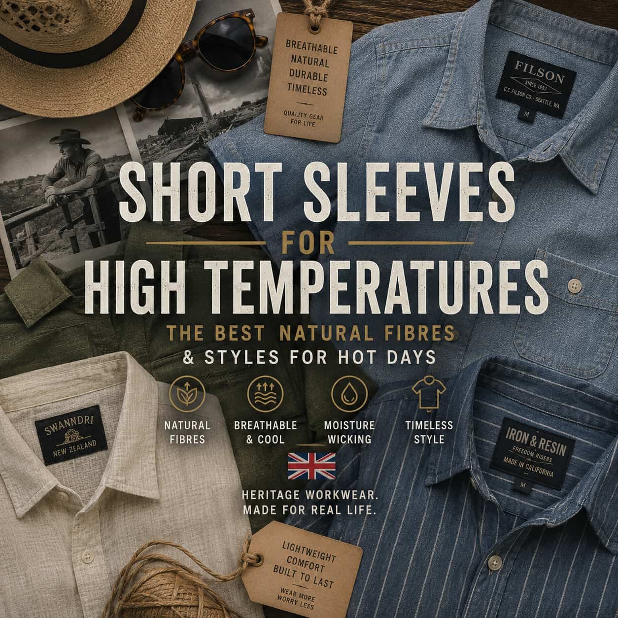 Short sleeve cotton shirts for men