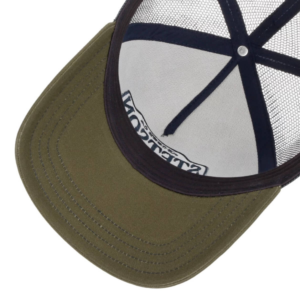 Green baseball cap with mesh back and visible brand logo on a white background