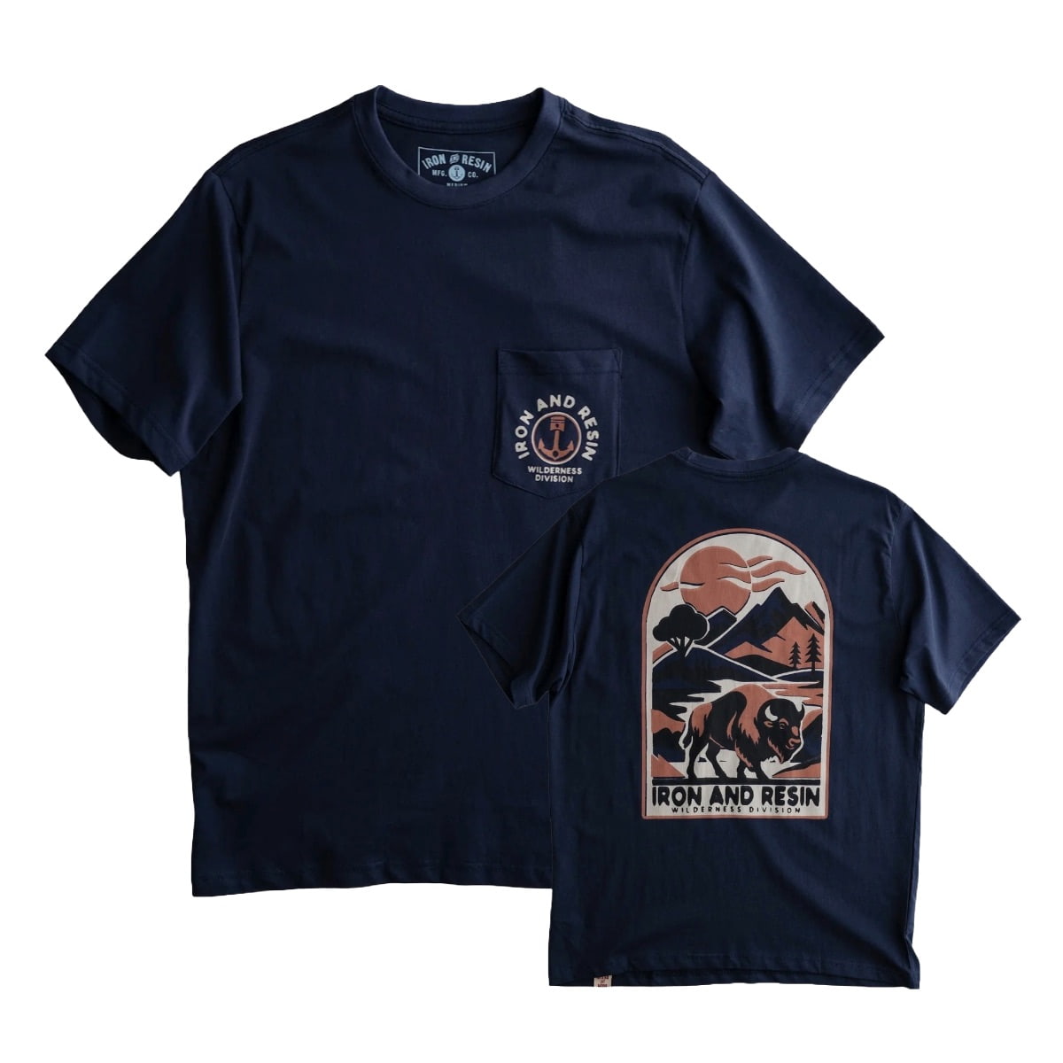 Iron and Resin Buffalo Pocket T-Shirt
