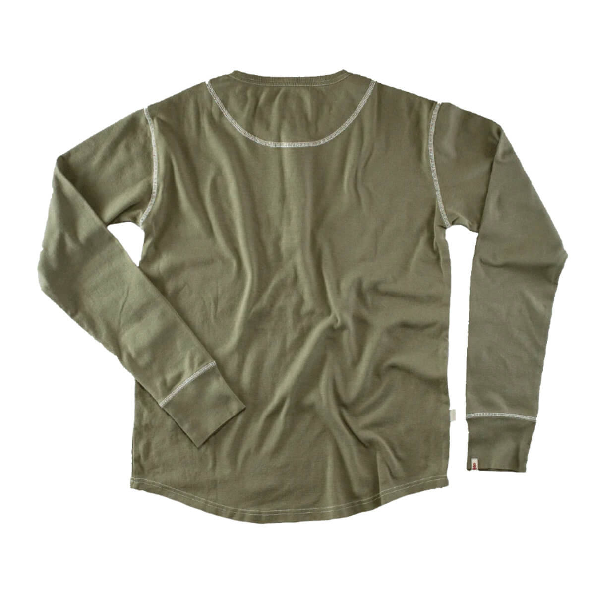 Green long-sleeve shirt on a white background