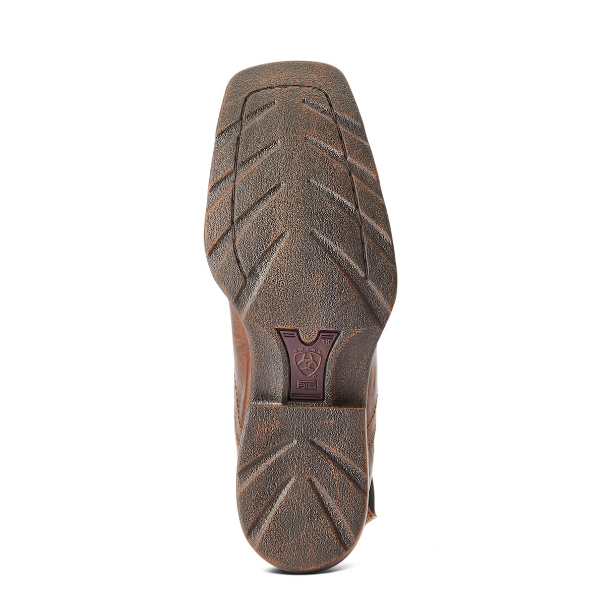 Brown leather shoe sole on a white background