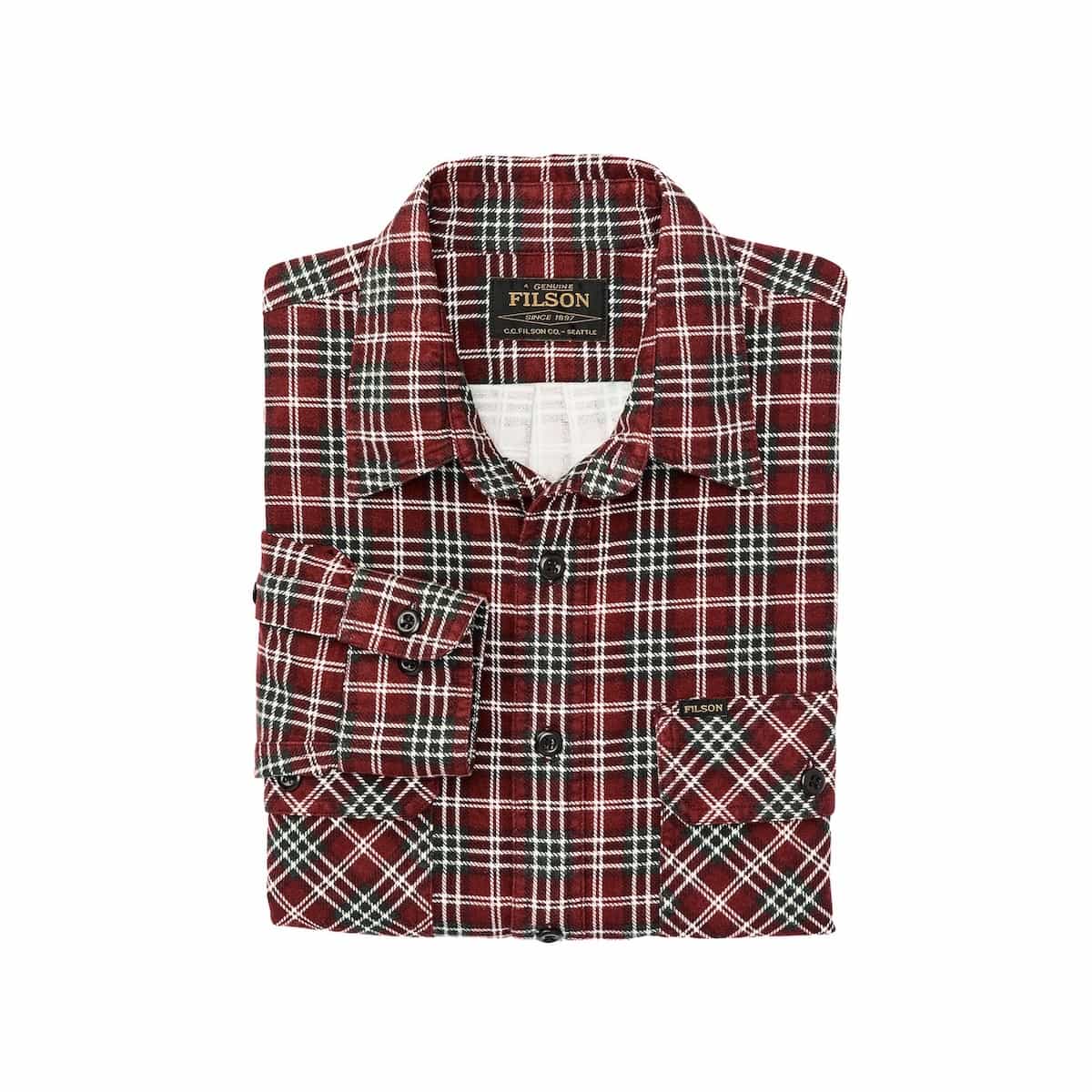 Filson Field Flannel Shirt Russet Red