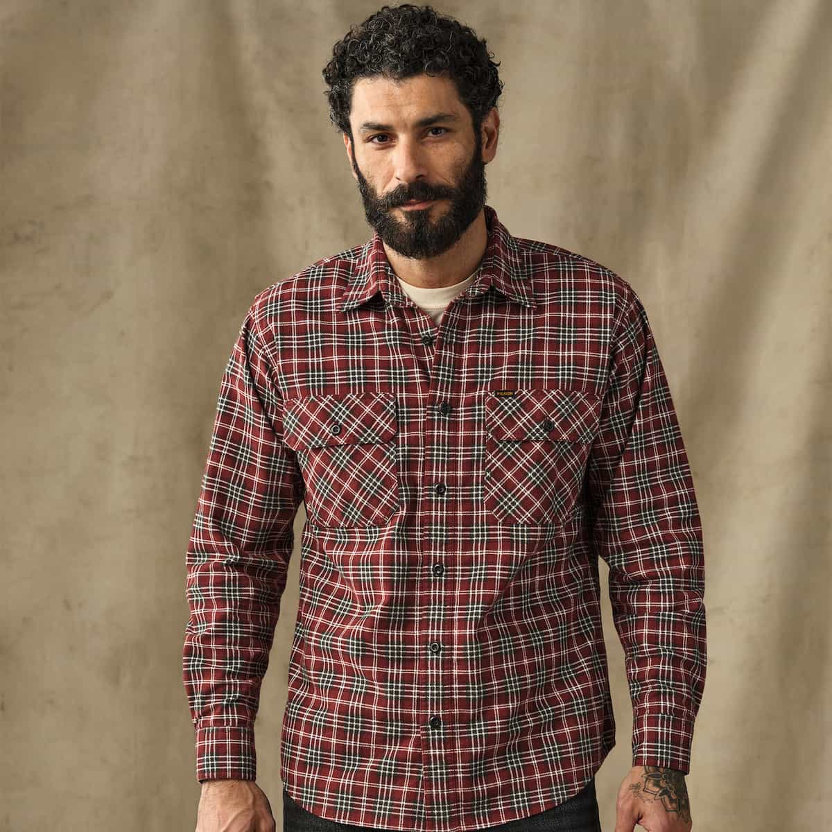 Filson Field Flannel Shirt Russet Red