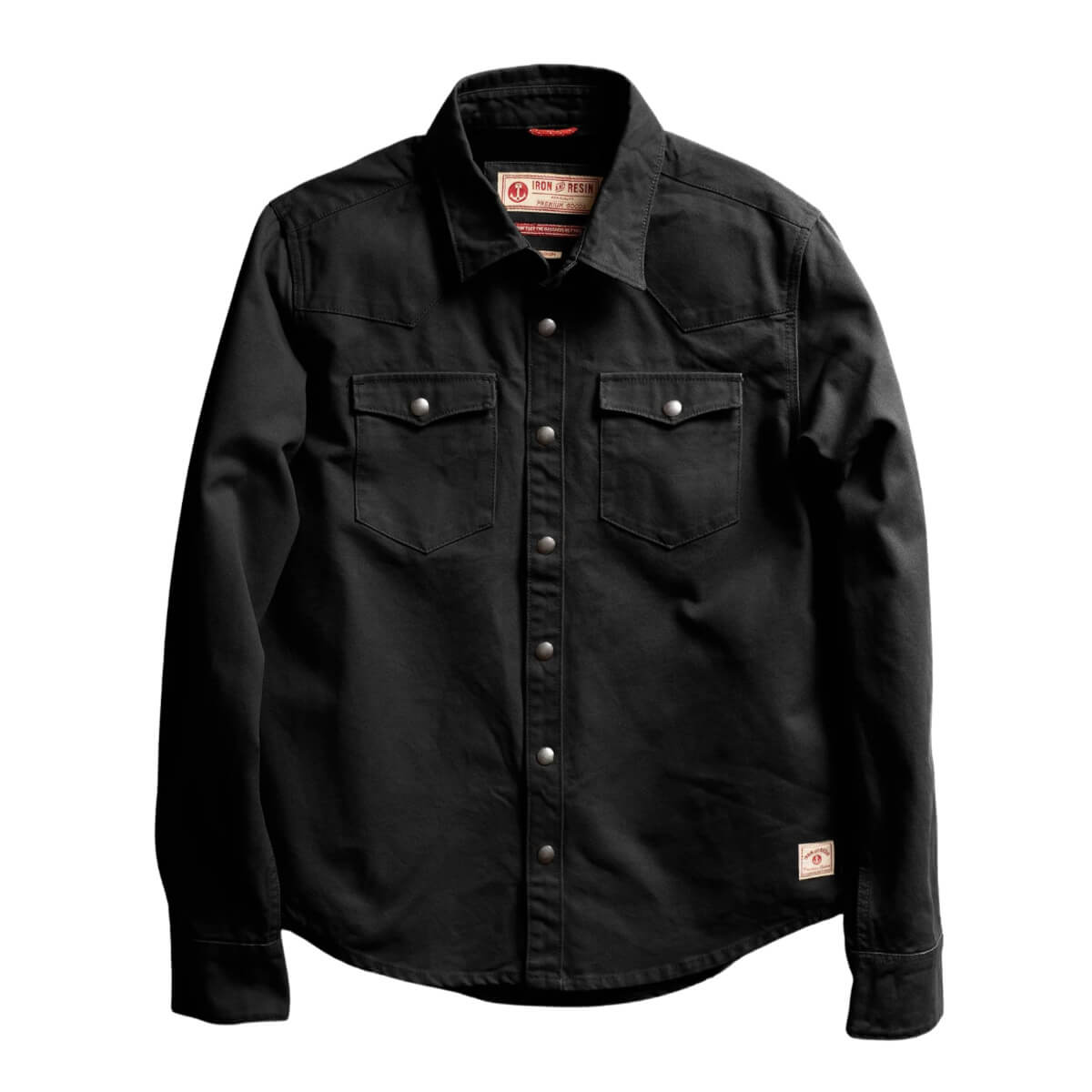 Iron and Resin Fenceline Shirt Jacket Duck Canvas | Black