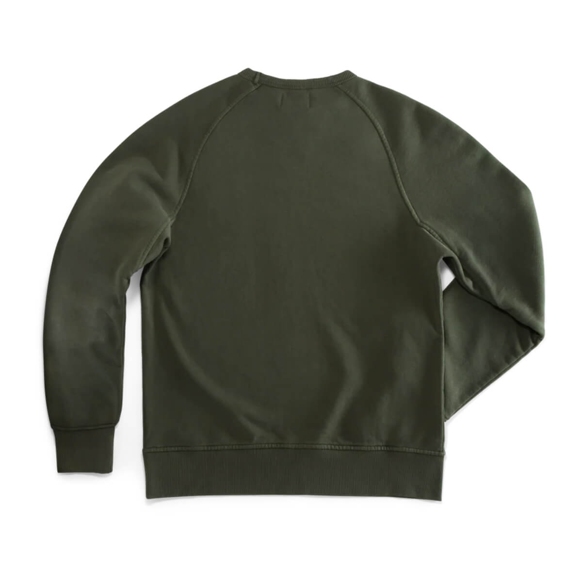 Green sweatshirt on a white background