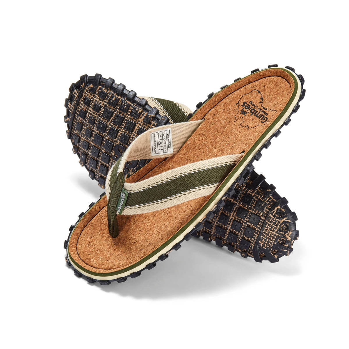 Gumbies Corker Flip-Flops Khaki