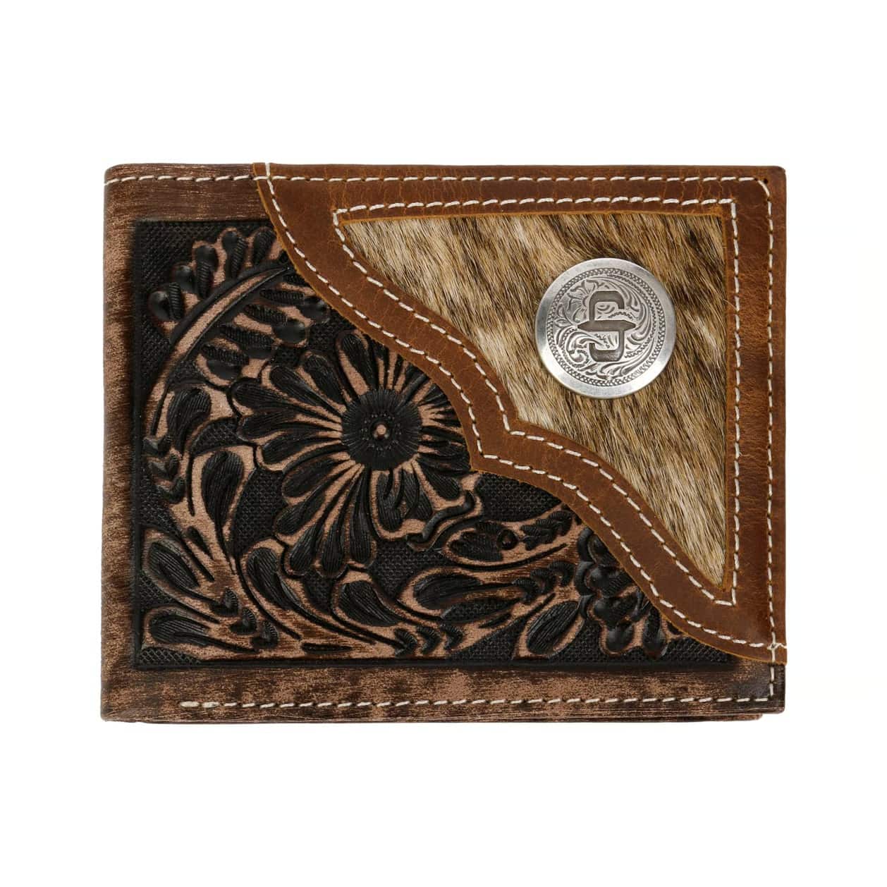 Stetson Hair-On-Hide Leather Bi-Fold Wallet
