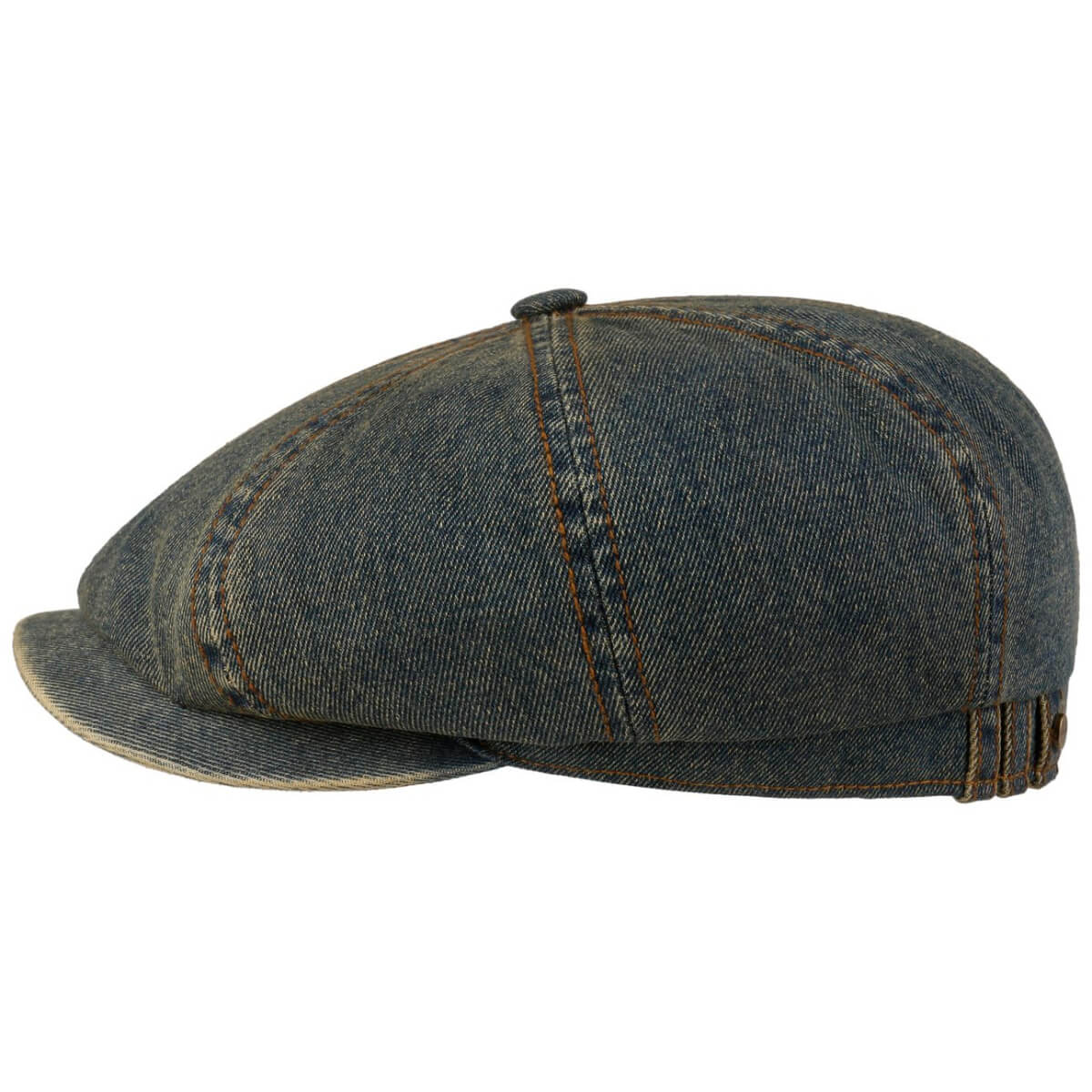 Stetson Hatteras Washed Denim Flat Cap