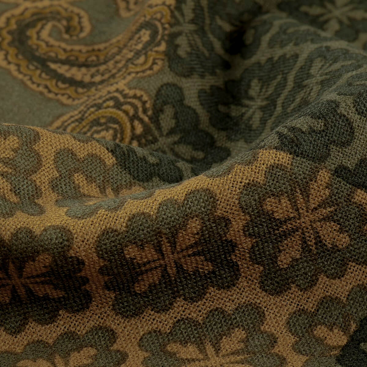 Close-up of a patterned fabric with intricate designs.