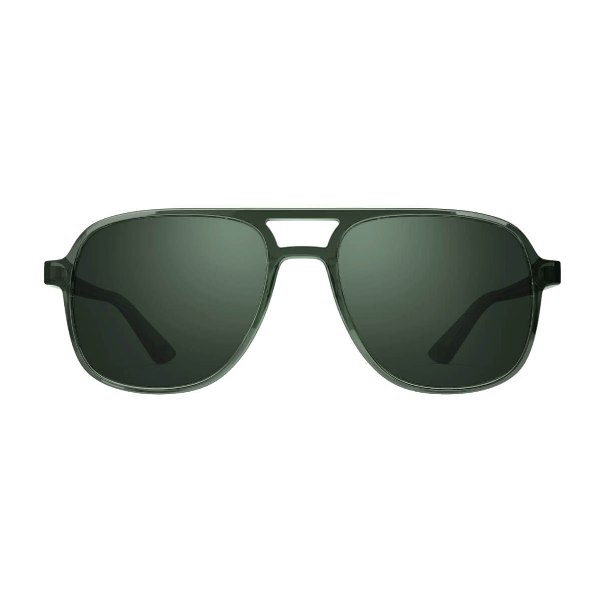 Vallon Howlin' Green sunglasses with dark lenses on a white background