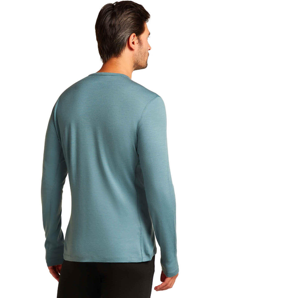 Icebreaker Men&#39;s Merino 200 Oasis Long Sleeve Crewe Thermal Top - Blue Ash