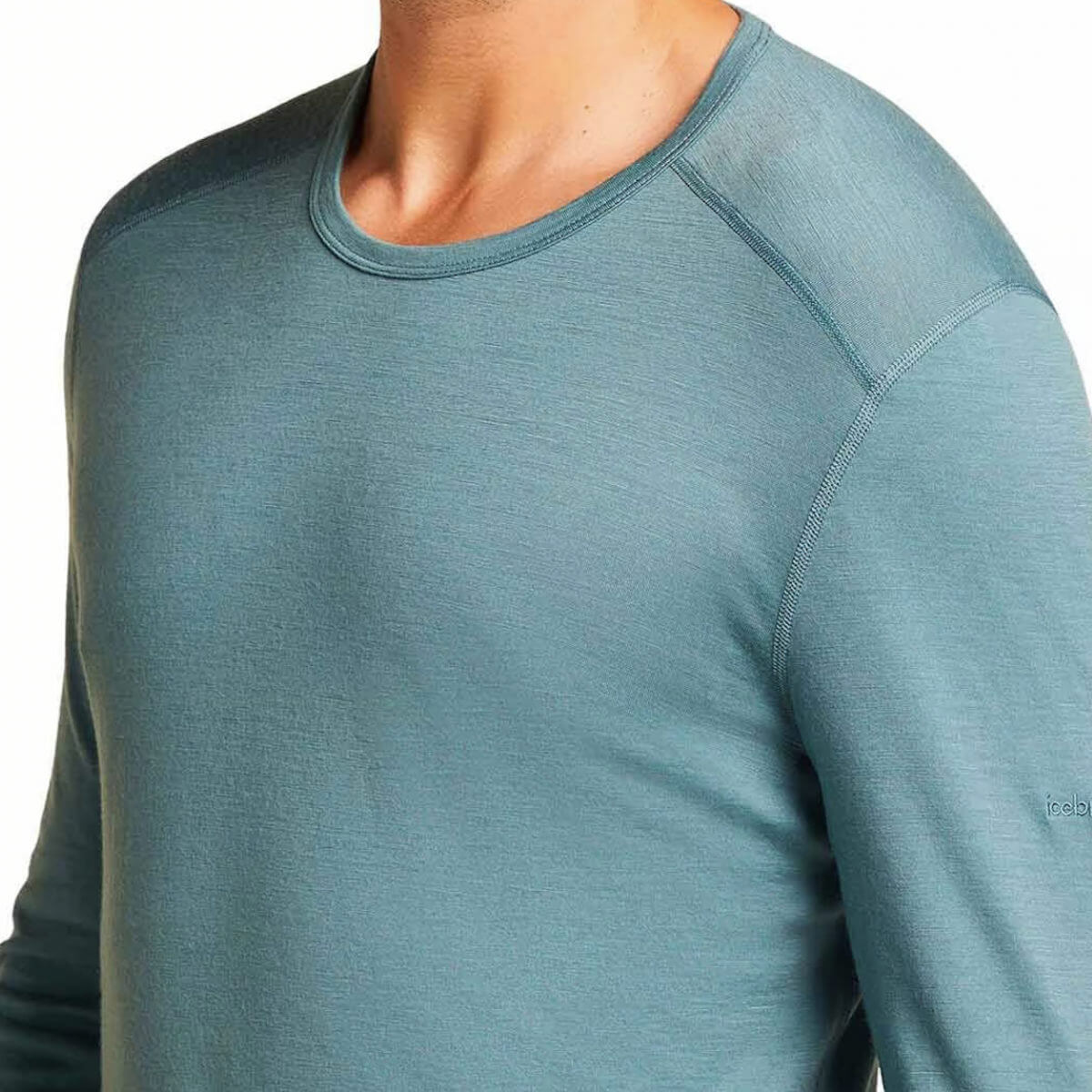 Icebreaker Men&#39;s Merino 200 Oasis Long Sleeve Crewe Thermal Top - Blue Ash