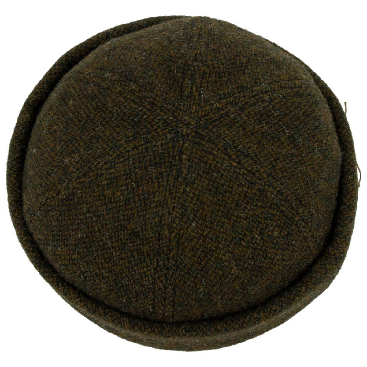 Dark brown flat cap on a white background