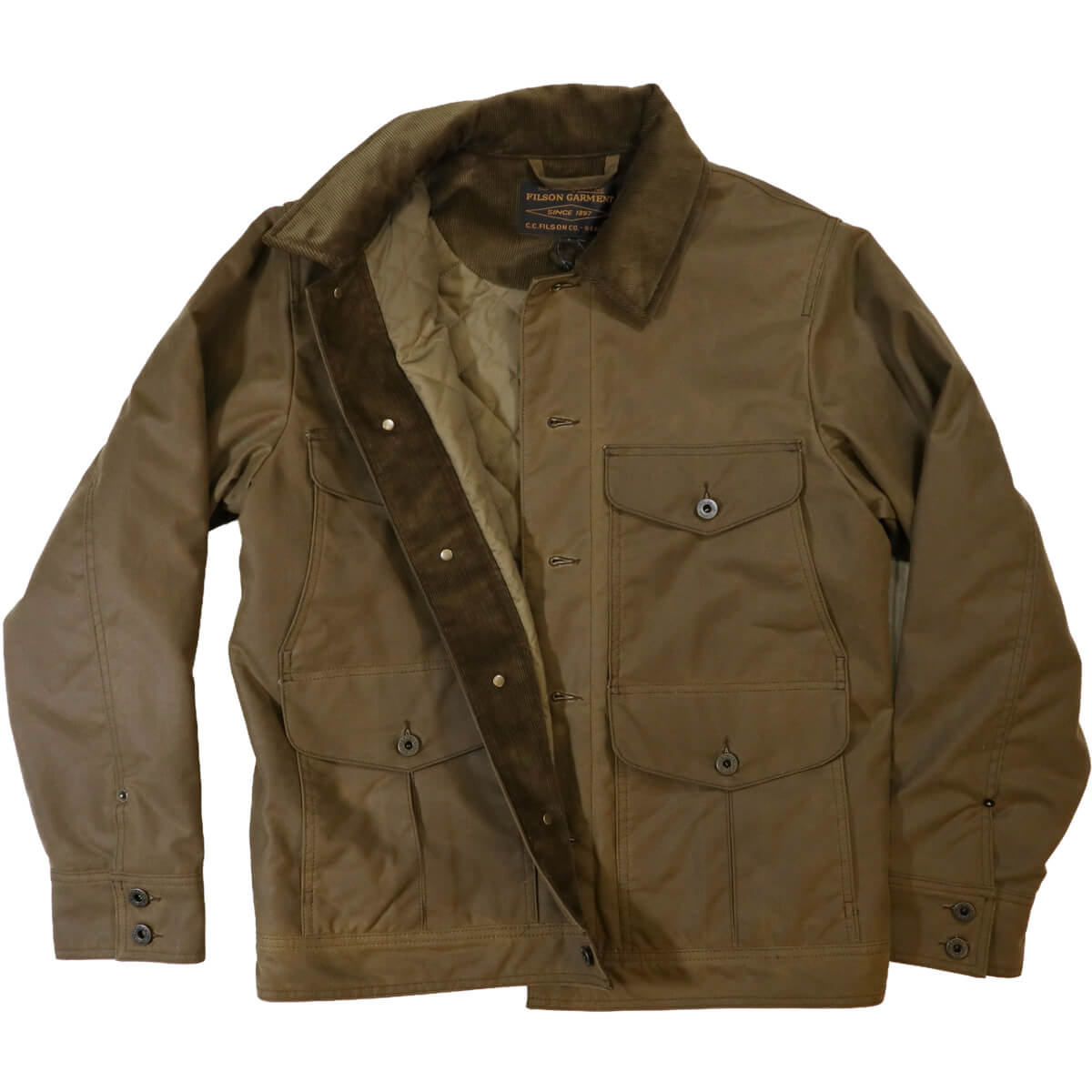 Brown jacket with a white background