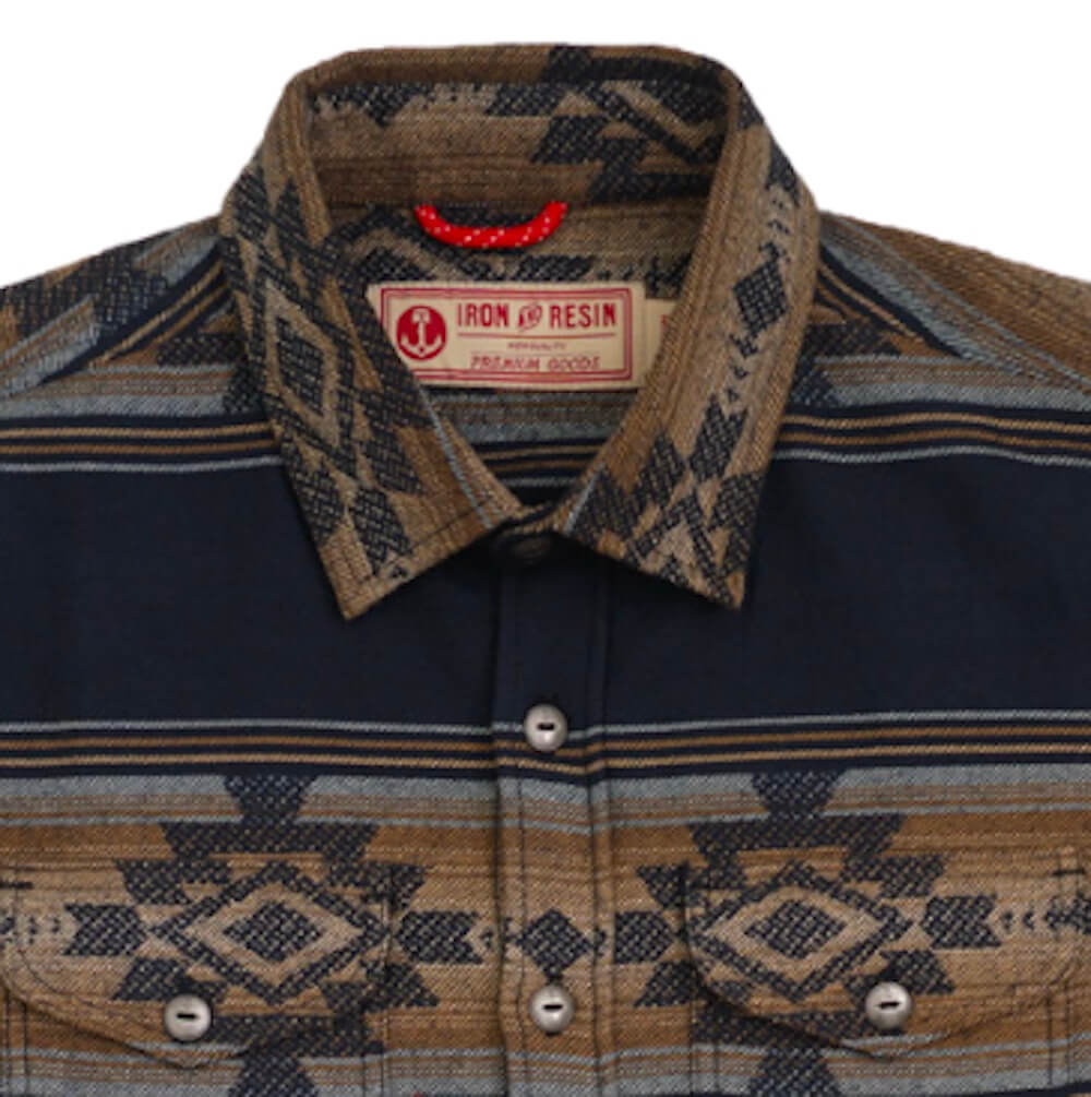 Iron and Resin Klamath Jacquard Flannel Shirt | Blue