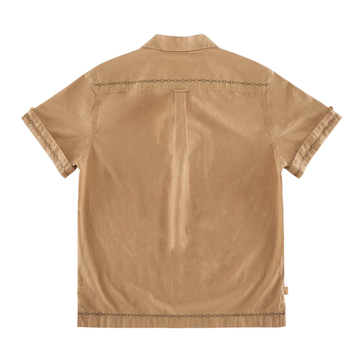 Brown short-sleeve shirt on a white background