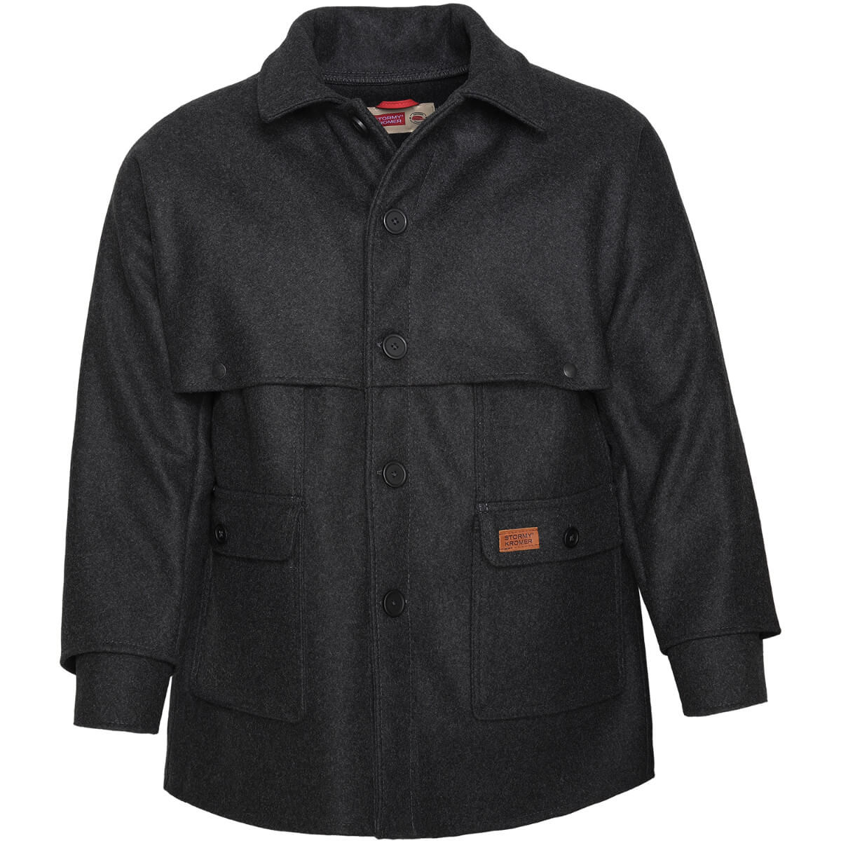 Stormy Kromer Double Mackinaw Wool Coat Charcoal