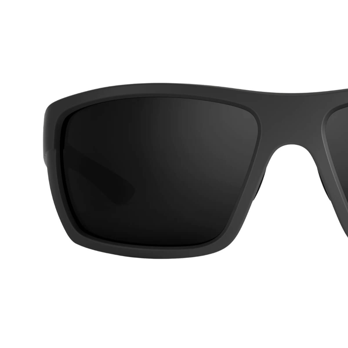 Black sunglasses with a white background