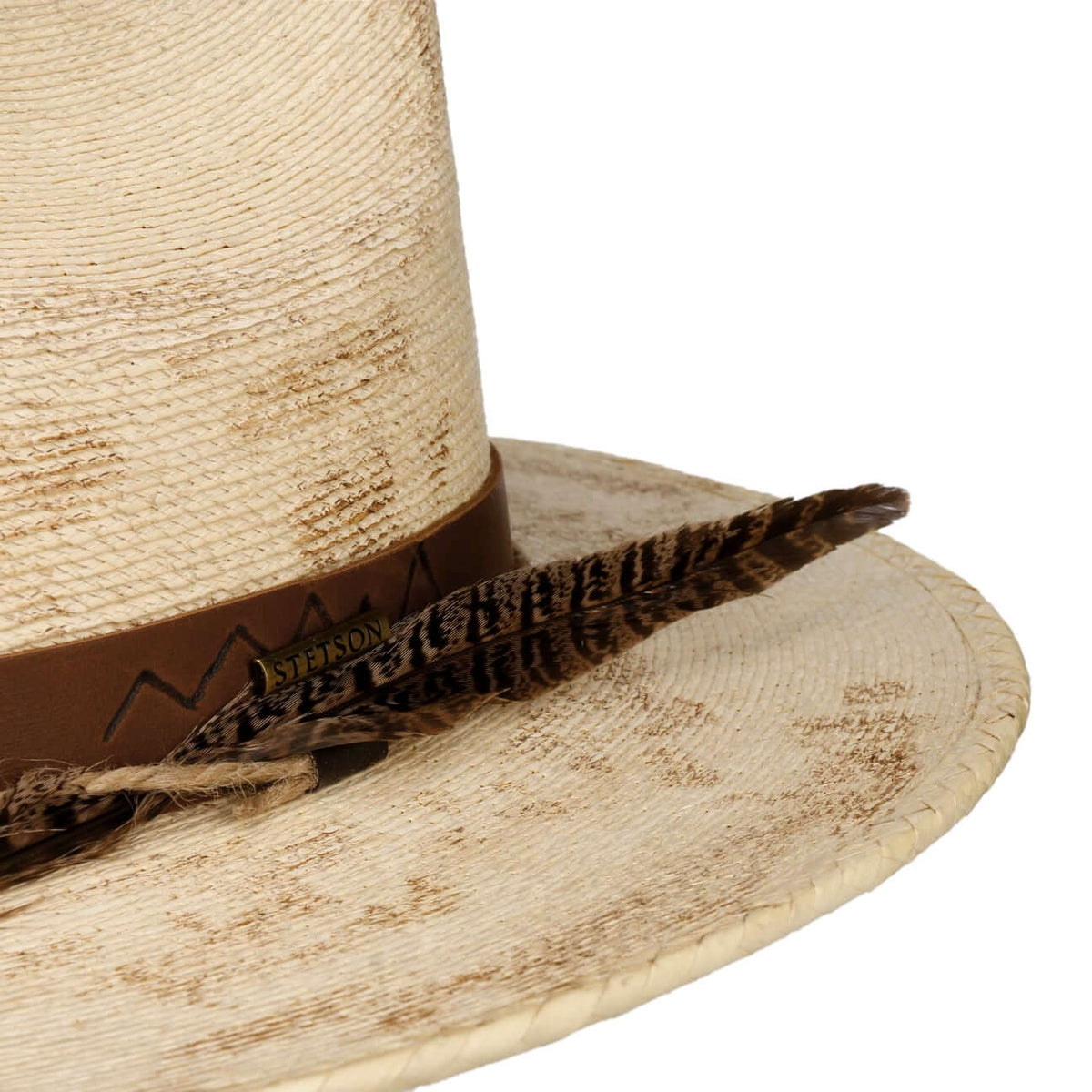 Stetson Mexican Palm Straw Hat Cattleman Crown