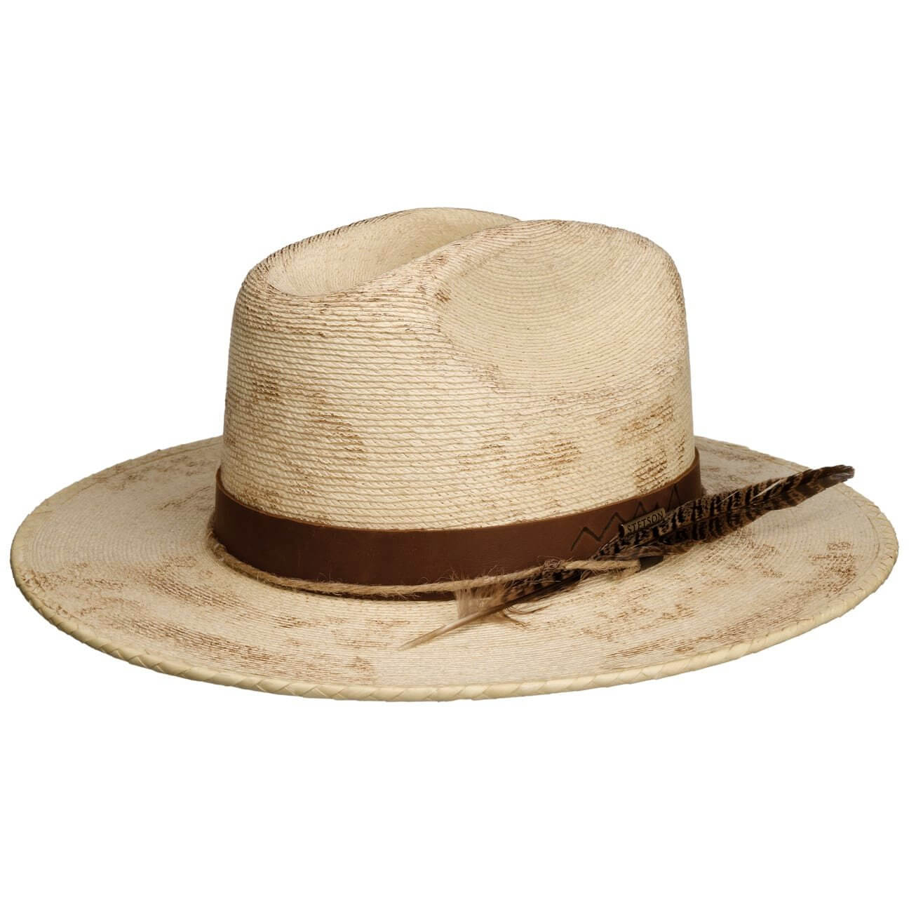 Stetson Mexican Palm Straw Hat Cattleman Crown