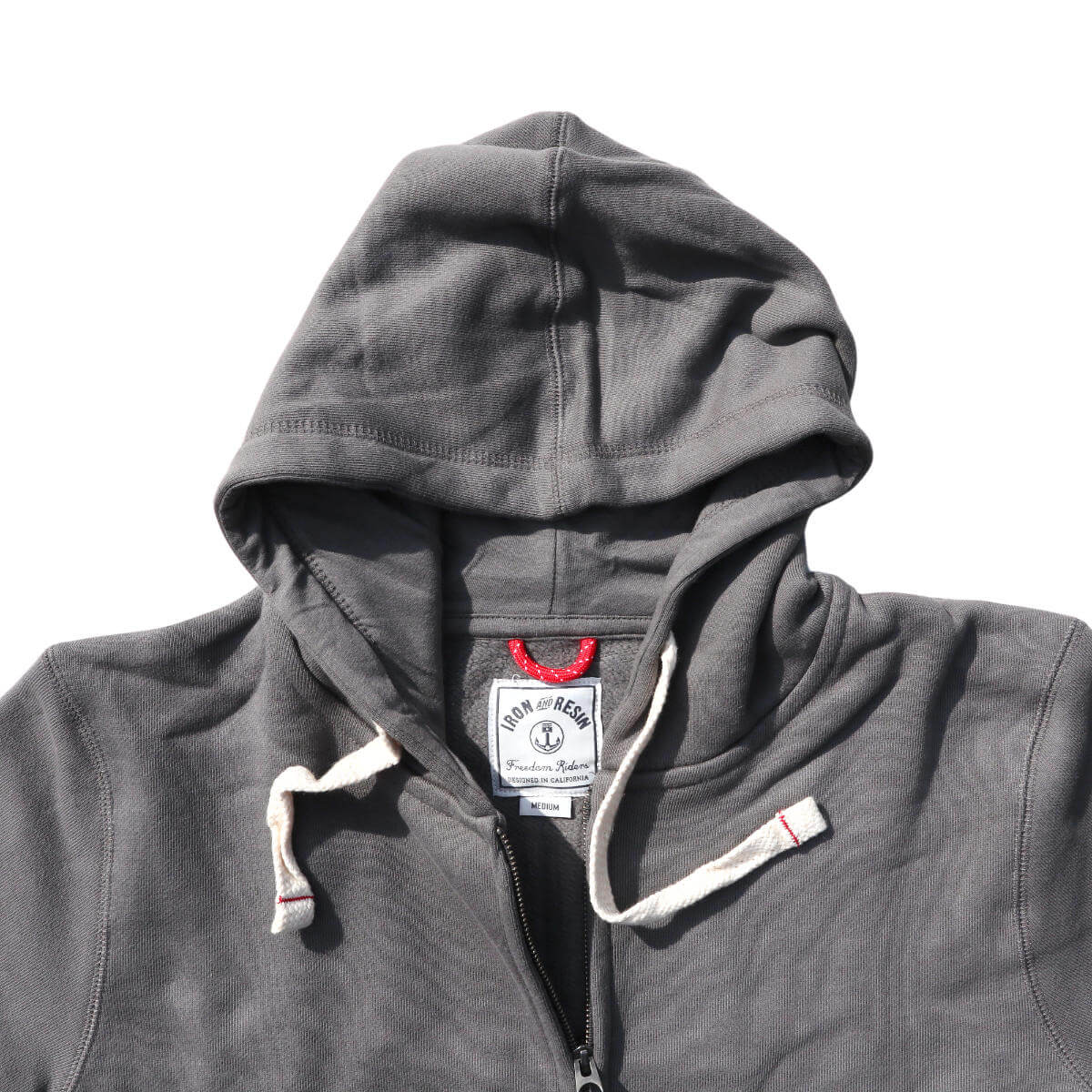 Iron and Resin Million Mile Zip Hoodie Charcoal