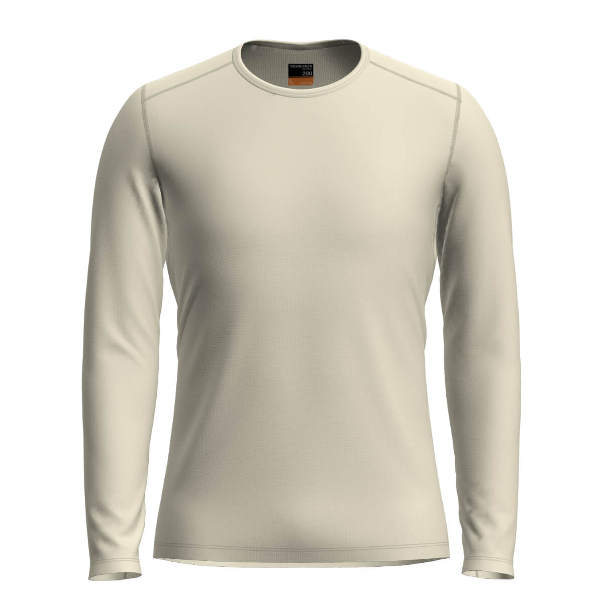 Icebreaker Men's Merino 200 Oasis Long Sleeve Crewe Thermal Top - Undyed