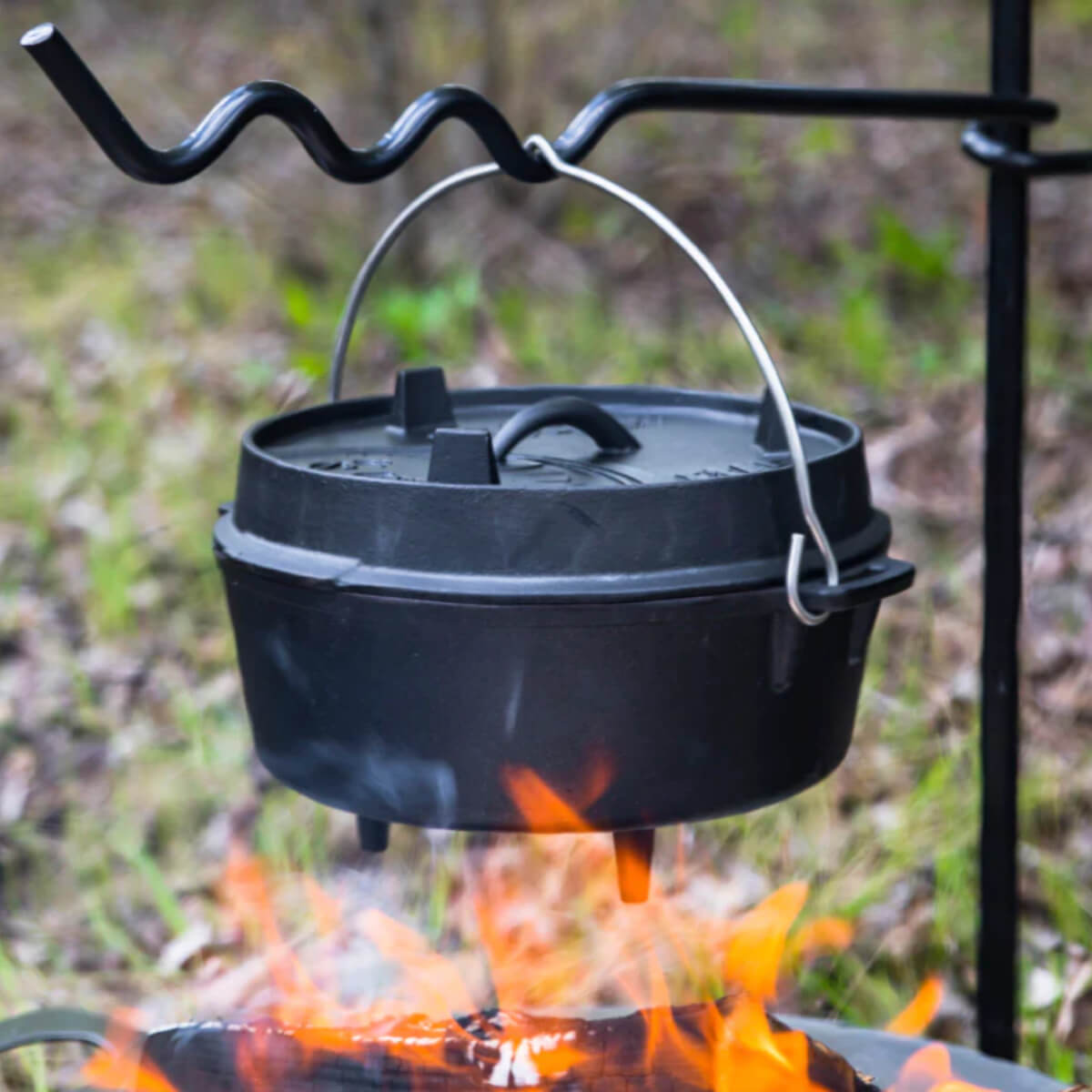 Padella in Ghisa Smaltata Induzione da 16,5 cm per Fuoco, Barbecue Padella in Ghisa Smaltata Induzione da 16,5 cm per Fuoco, Barbecue