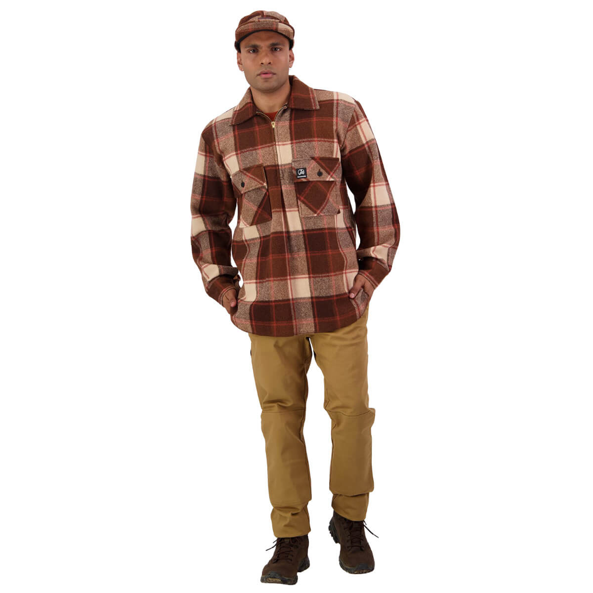 Swanndri Men&#39;s Ranger Wool Zip Front Bushshirt Mackenzie Country Check