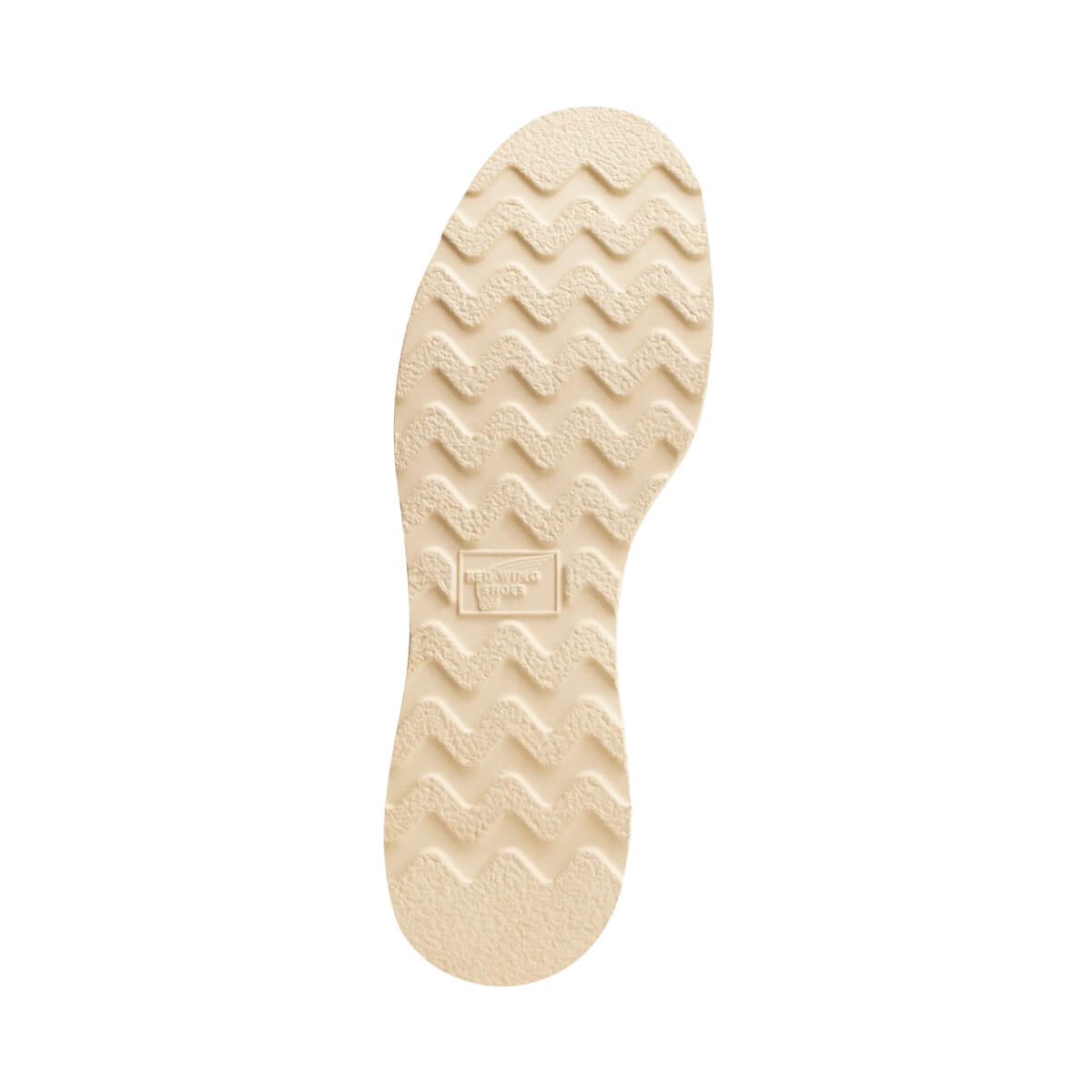 Beige shoe sole with a textured pattern on a white background