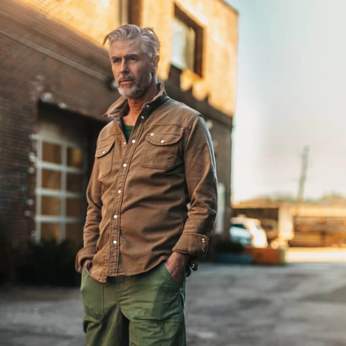 &amp;Sons Sunday Shirt Dark Tan