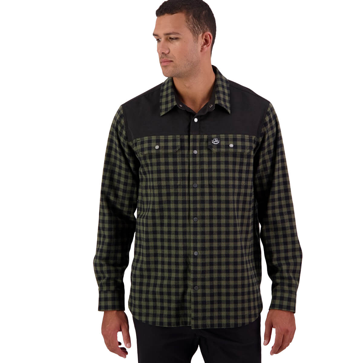 Swanndri Marton Stormshield Long Sleeve Shirt Olive / Black