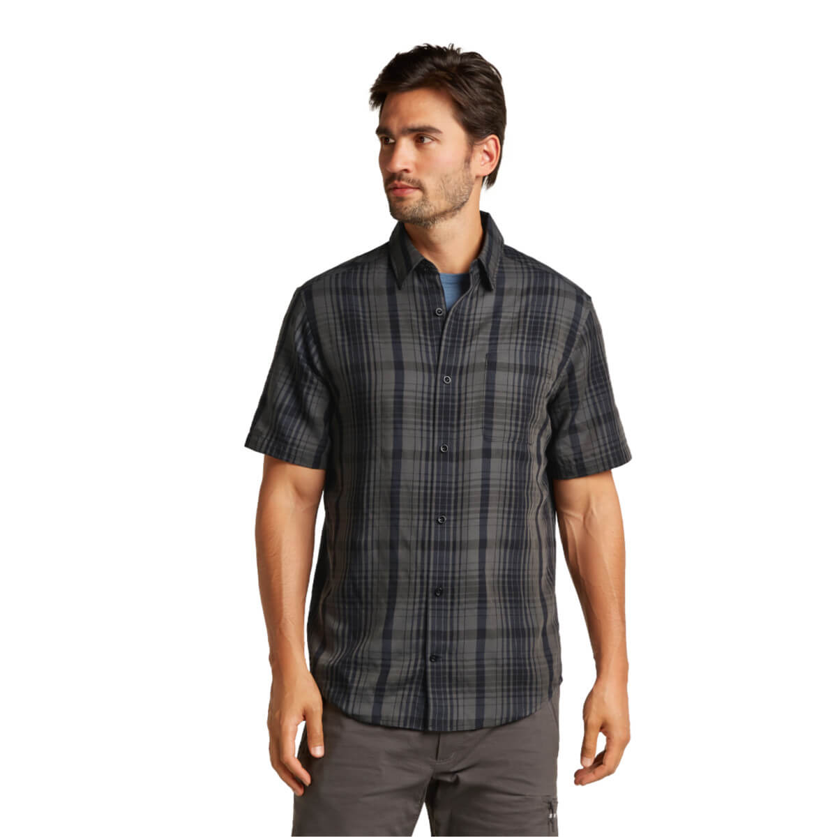 Icebreaker Men&#39;s Merino Steveston Short Sleeve Shirt Plaid