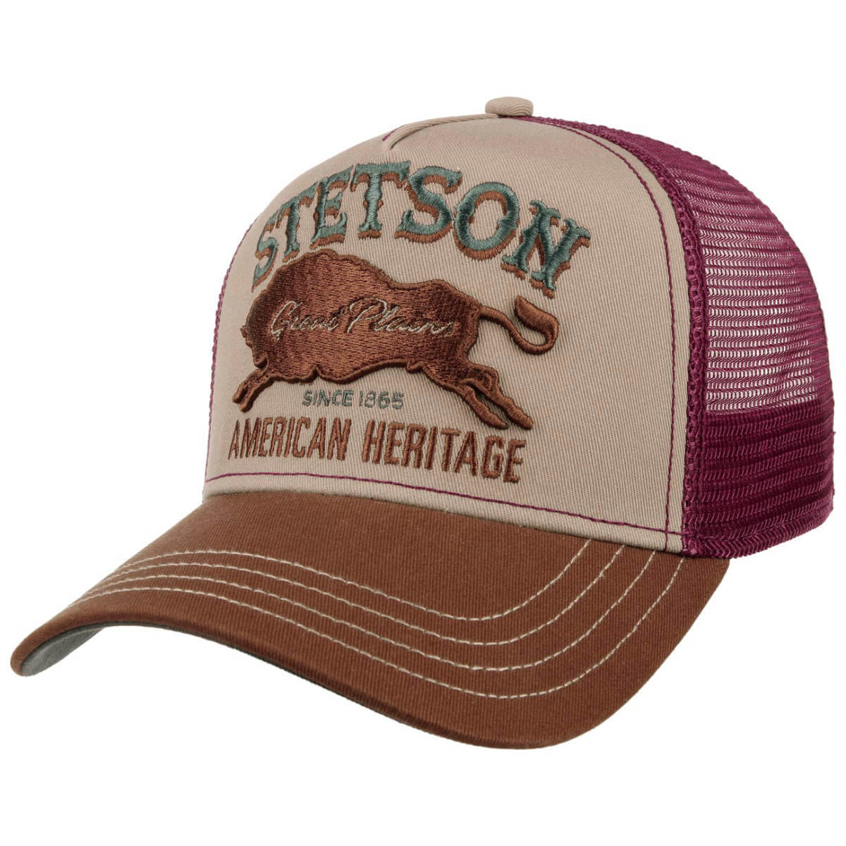 Stetson Great Plains Trucker Cap Bordeaux