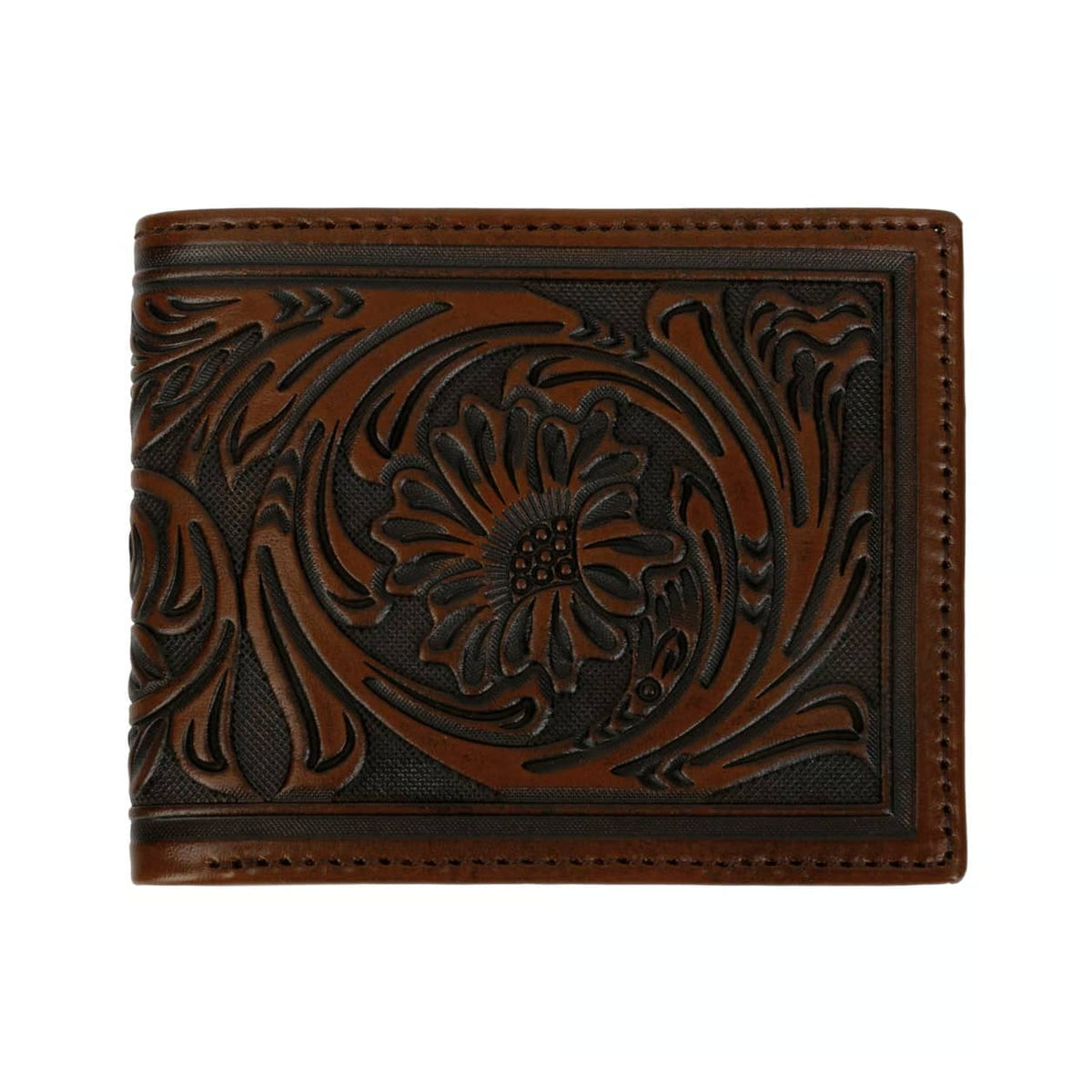 Stetson Tooled Leather Bi-Fold Wallet
