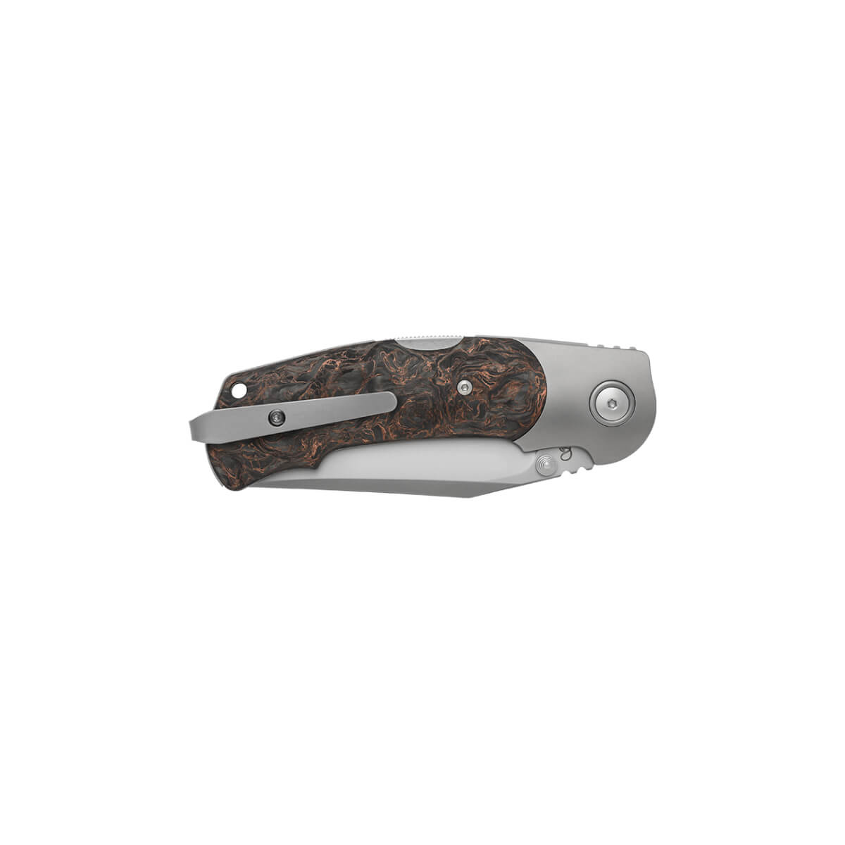 Viper Turn &quot;Dark Matter&quot; Copper Carbon Fibre Pocket Knife  Limited Edition