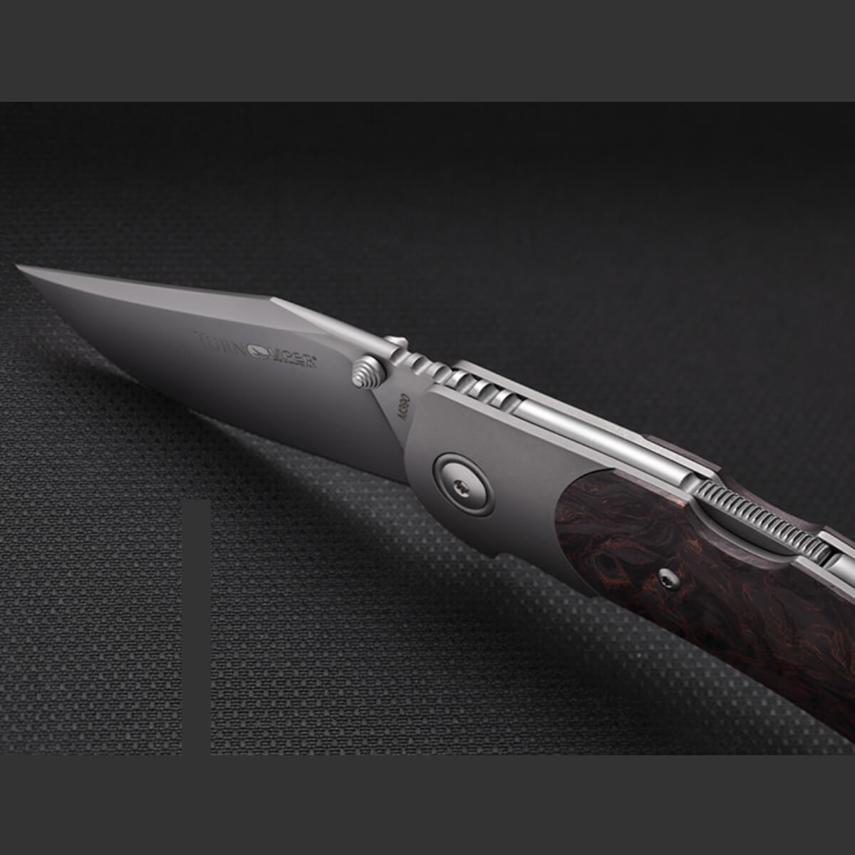 Viper Turn &quot;Dark Matter&quot; Copper Carbon Fibre Pocket Knife  Limited Edition