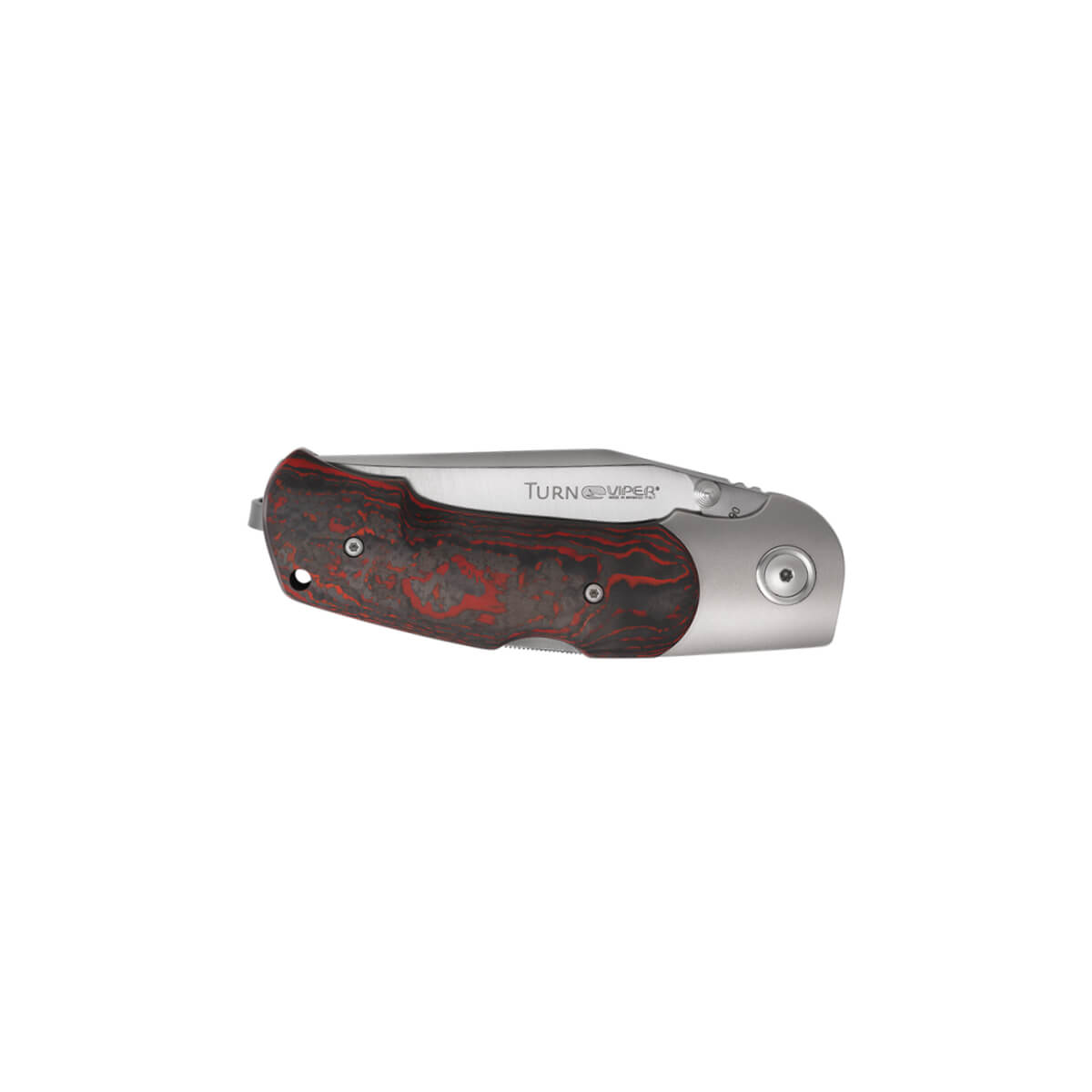 Viper Turn &quot;Red Lava&quot; Carbon Fibre Pocket Knife