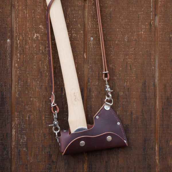 Council Tool Wood-Craft Pack Axe Heavy Duty Leather Sheath and Axe Sli ...