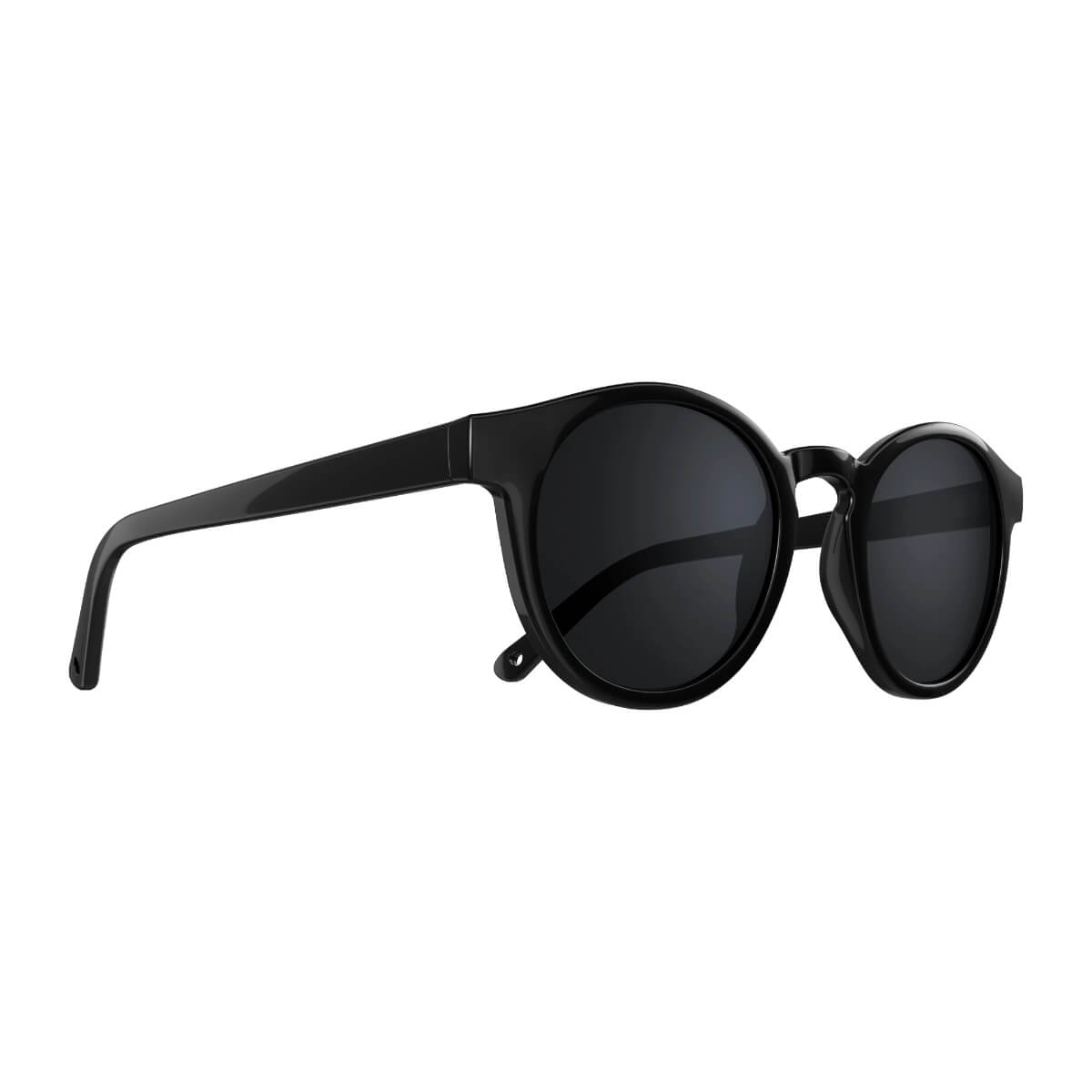 Black sunglasses on a white background