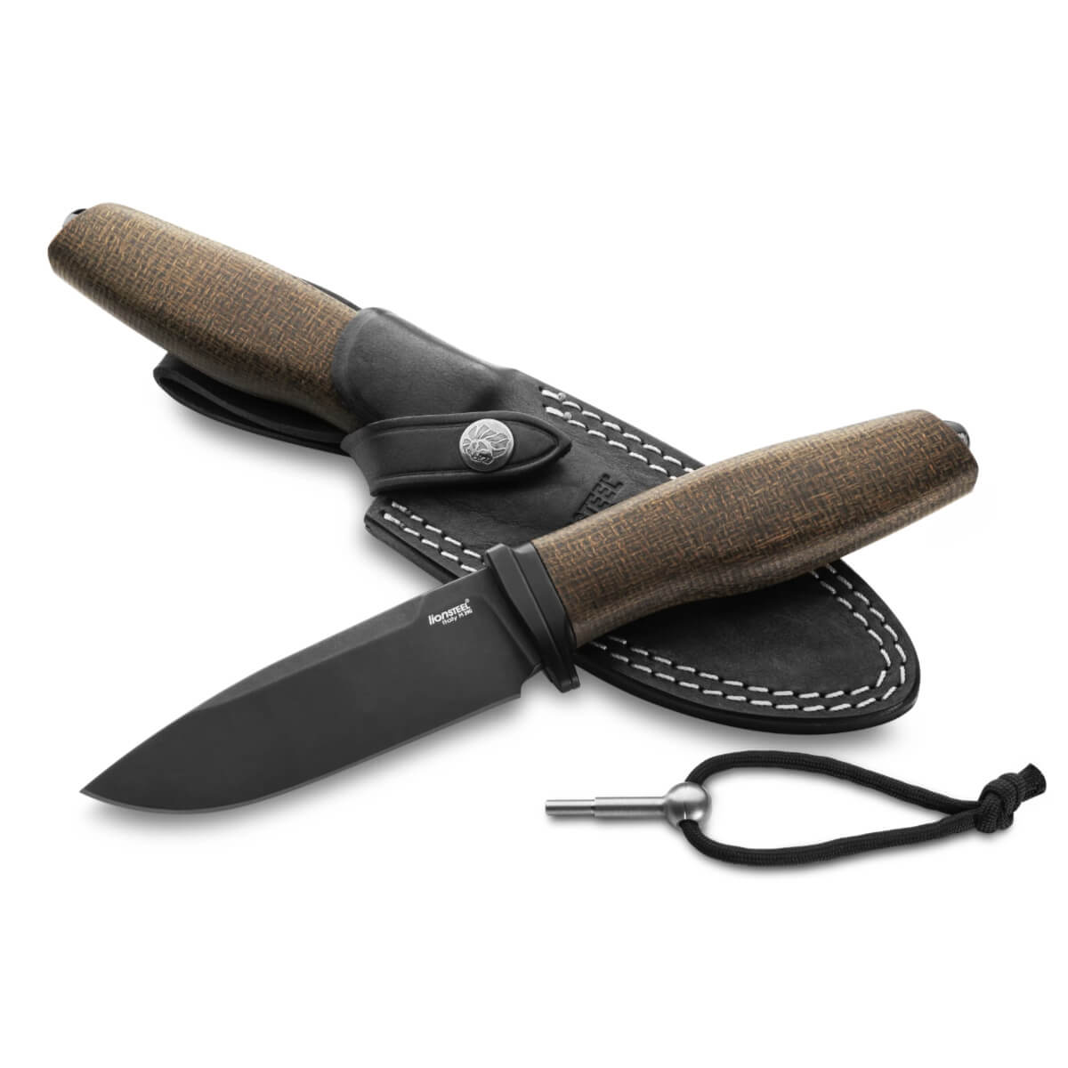 LionSteel Acha Fixed Blade Knife – M390 Steel, Micarta Handle