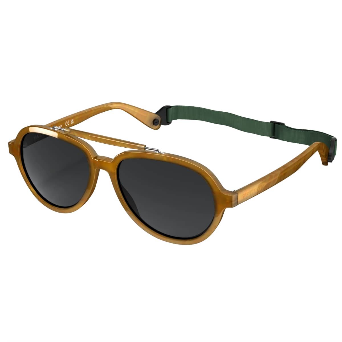 Vallon Elmore Brow Bar Sunglasses and dark lenses on a white background