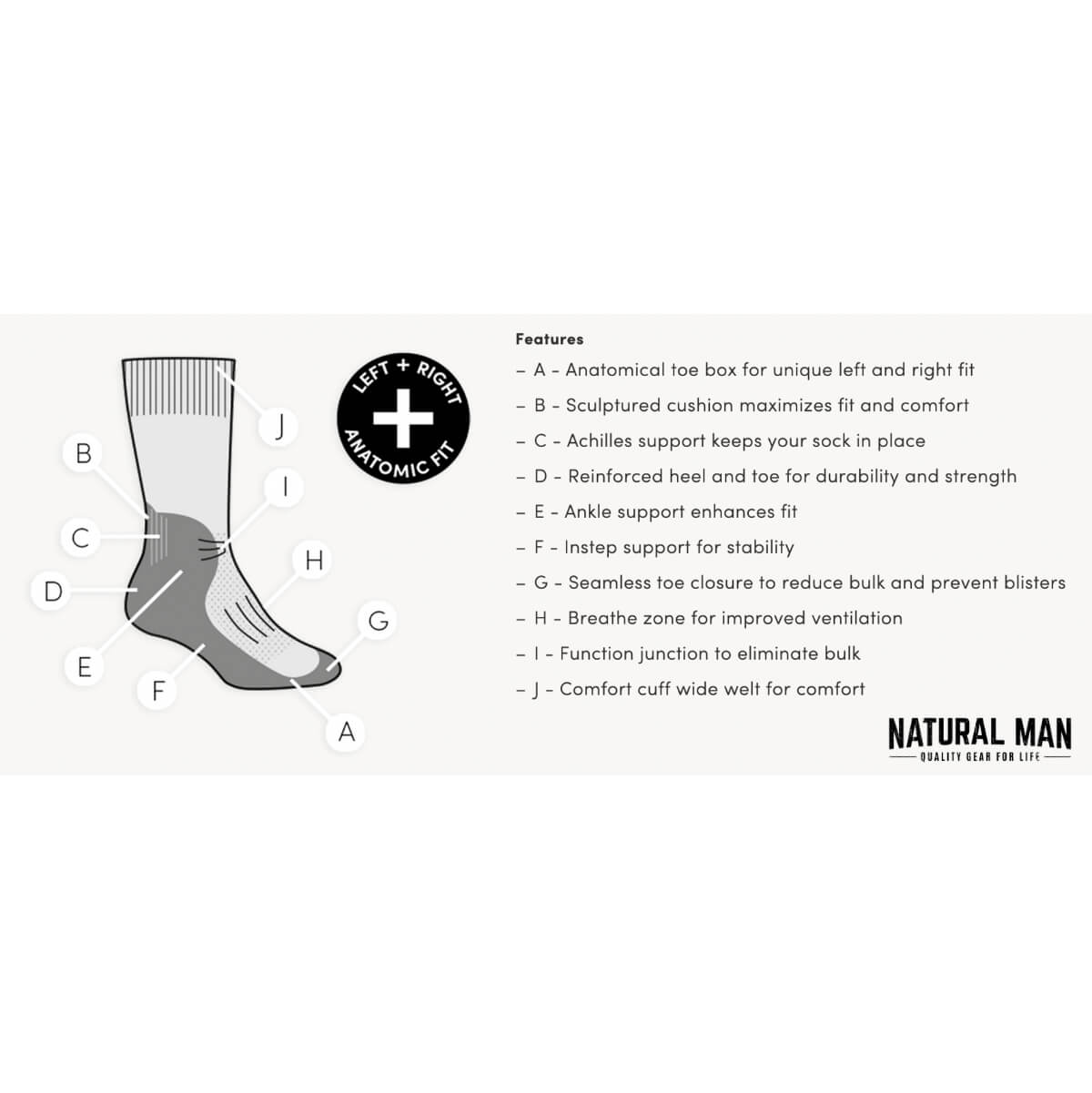 Icebreaker Men's Merino Hike+ Heavy Crew Socks, Merino Hiking Socks