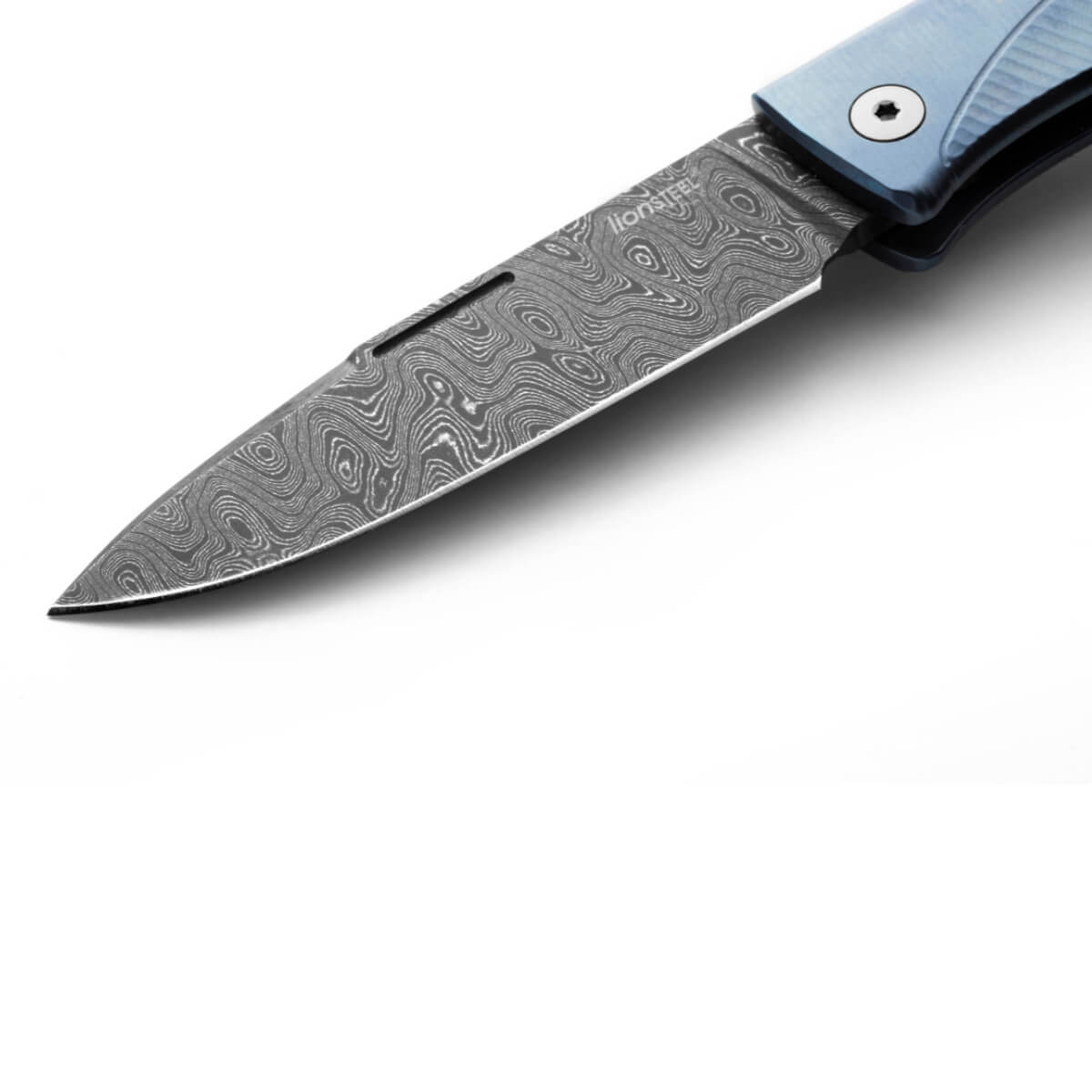 LionSteel Thrill Scrambled Damascus Steel Blade