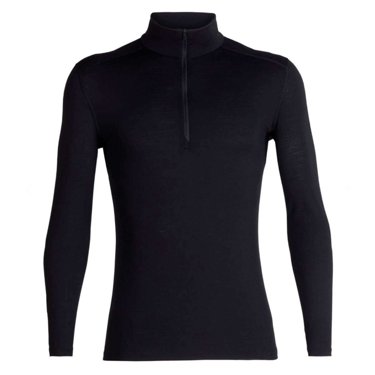 Icebreaker Men's Merino 200 Oasis Long Sleeve Half Zip Thermal Top - Black