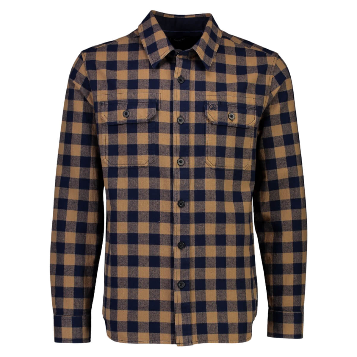 Swanndri Men&#39;s Okato V2 Long Sleeve Work Shirt Gold/Navy Flannel Shirt
