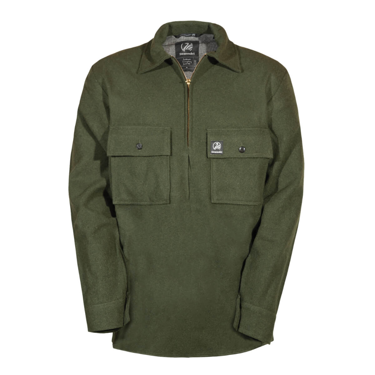 Swanndri Men&#39;s Ranger Wool Zip Front Bushshirt