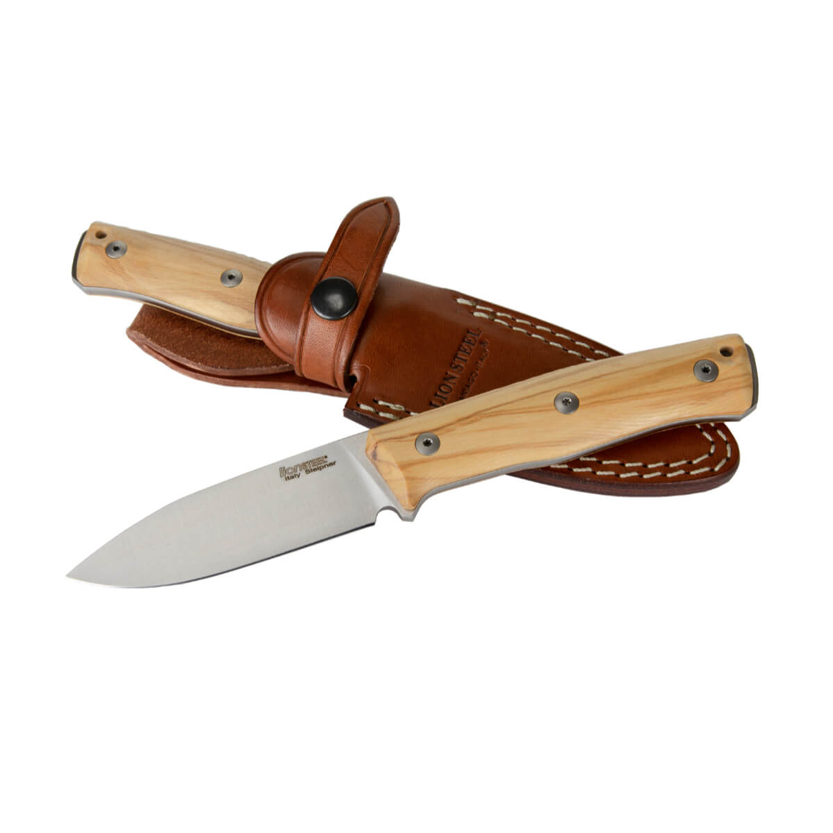 LionSteel B35 UL Olive Handle Bushcraft Knife